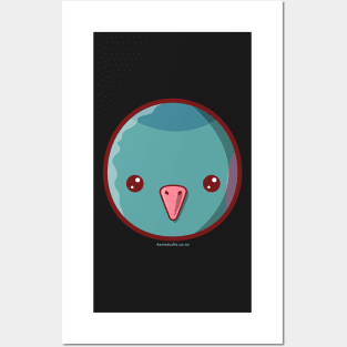 Kawaii New Zealand Wood Pigeon Posters and Art